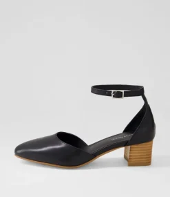 Women DIANA FERRARI Dress|Heels-Omarla Black Natural Leather Heels