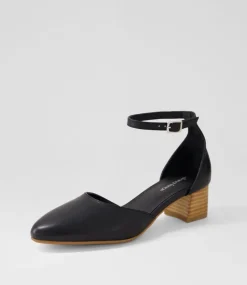 Women DIANA FERRARI Dress|Heels-Omarla Black Natural Leather Heels