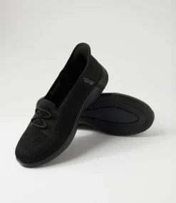 Women SKECHERS Sneakers-On Black Fabric Sneakers