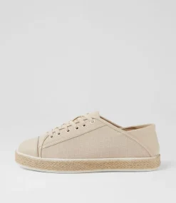 Women I LOVE BILLY Sneakers-Onnie Beige Fabric Sneakers