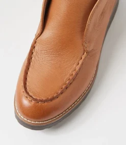 Women TOP END Boots-Onott Dark Tan Choc Leather Ankle Boots