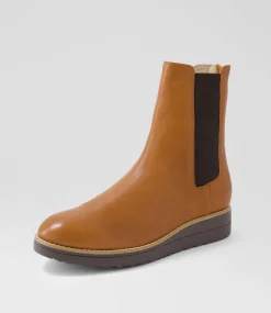 Women TOP END Boots|Wedges-Oremi Drambuie Choc Leather Chelsea Boots