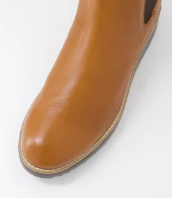 Women TOP END Boots|Wedges-Oremi Drambuie Choc Leather Chelsea Boots