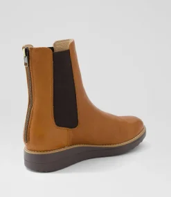 Women TOP END Boots|Wedges-Oremi Drambuie Choc Leather Chelsea Boots