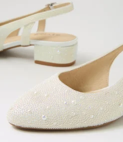 Women SUPERSOFT Comfort|Heels-Oriani White Pearl Leather Heels