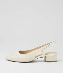 Women SUPERSOFT Comfort|Heels-Oriani White Pearl Leather Heels