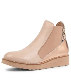 Women TOP END Boots|Wedges-Osiel Cafe Leopard Leather Chelsea Boots