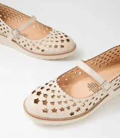 Women TOP END Mary Janes|Flats-Ostepp Almond Leather Flat Shoes