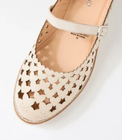 Women TOP END Mary Janes|Flats-Ostepp Almond Leather Flat Shoes