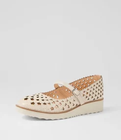 Women TOP END Mary Janes|Flats-Ostepp Almond Leather Flat Shoes