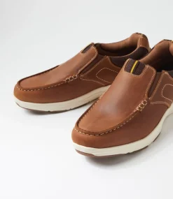 COLORADO Casuals-Oust Tan Leather Flat Shoes
