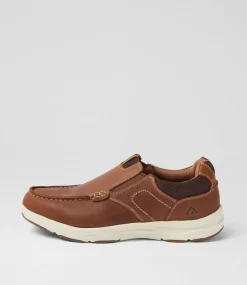 COLORADO Casuals-Oust Tan Leather Flat Shoes