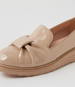 Women TOP END Flats-Ovsia Cafe Patent Leather Flat Shoes
