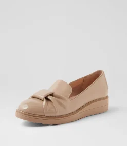Women TOP END Flats-Ovsia Cafe Patent Leather Flat Shoes