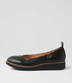 Women TOP END Loafers|Wedges-Oxsson Black Leather Loafers