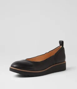Women TOP END Loafers|Wedges-Oxsson Black Leather Loafers