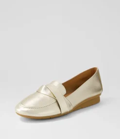 Women SUPERSOFT Comfort|Loafers-Pabalo Pale Gold Leather Loafers