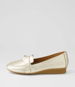 Women SUPERSOFT Comfort|Loafers-Pabalo Pale Gold Leather Loafers