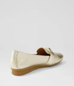 Women SUPERSOFT Comfort|Loafers-Pabalo Pale Gold Leather Loafers