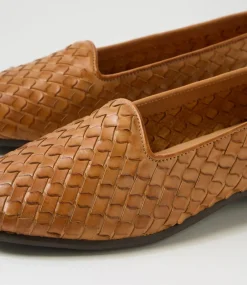 Women SUPERSOFT Comfort|Loafers-Padmas Brown Weave Leather Loafers