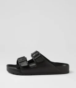 Women COLORADO Comfort|Flats-Palm S Black Eva Sandals