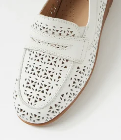 Women SUPERSOFT Comfort|Flats-Panie White Leather Flat Shoes