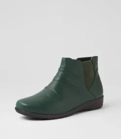 Women SUPERSOFT Boots|Comfort-Panka Forest Leather Elastic Ankle Boots