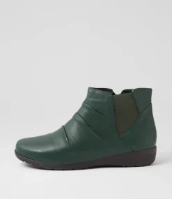 Women SUPERSOFT Boots|Comfort-Panka Forest Leather Elastic Ankle Boots