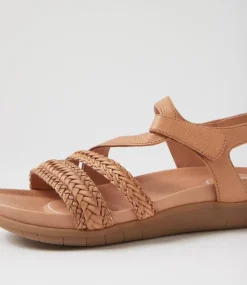 Women SUPERSOFT Comfort|Flats-Pansi Dark Tan Leather Sandals