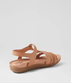 Women SUPERSOFT Comfort|Flats-Pansi Dark Tan Leather Sandals