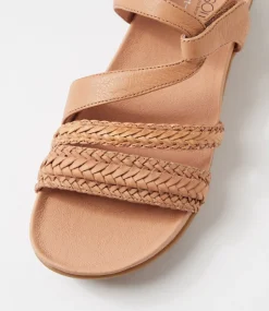 Women SUPERSOFT Comfort|Flats-Pansi Dark Tan Leather Sandals