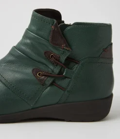 Women SUPERSOFT Boots|Comfort-Parisa Forest Brown Leather Ankle Boots