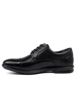 COLORADO Dress Shoes-Paul Black Leather Flat Shoes
