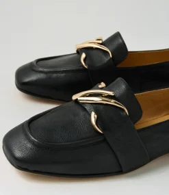 Women TOP END Flats|Loafers-Paydie Black Leather Loafers