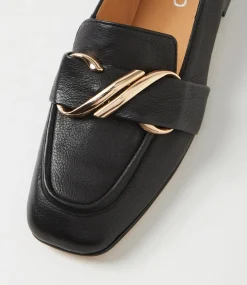 Women TOP END Flats|Loafers-Paydie Black Leather Loafers