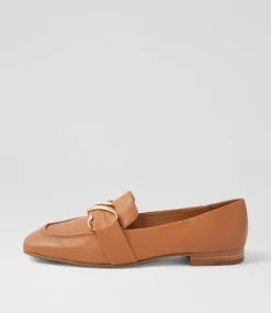 Women TOP END Flats|Loafers-Paydie Dark Tan Leather Loafers