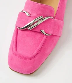 Women TOP END Flats|Loafers-Paydie Lipstick Suede Loafers