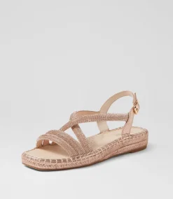 Women SUPERSOFT Comfort|Flats-Peacest Rose Gold Leather Sandals