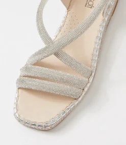 Women SUPERSOFT Comfort|Flats-Peacest Silver Leather Sandals