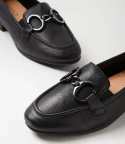 Women SUPERSOFT Comfort|Loafers-Pearli Black Leather Loafers