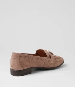 Women SUPERSOFT Flats|Comfort-Pearlis Taupe Nubuck Flat Shoes