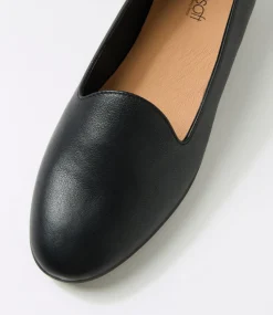 Women SUPERSOFT Flats-Penelopie Black Leather Flat Shoes
