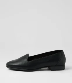 Women SUPERSOFT Flats-Penelopie Black Leather Flat Shoes