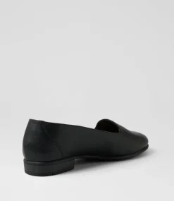 Women SUPERSOFT Flats-Penelopie Black Leather Flat Shoes