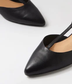 Women DIANA FERRARI Flats-Pepps Black Leather Flat Shoes