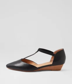 Women DIANA FERRARI Flats-Pepps Black Natural Leather Flat Shoes