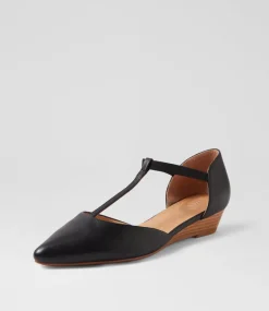 Women DIANA FERRARI Flats-Pepps Black Natural Leather Flat Shoes
