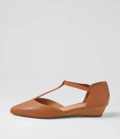 Women DIANA FERRARI Flats-Pepps Dark Tan Leather Flat Shoes