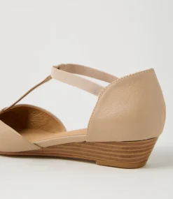 Women DIANA FERRARI Flats-Pepps Latte Natural Leather Flat Shoes