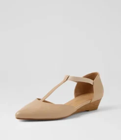 Women DIANA FERRARI Flats-Pepps Latte Natural Leather Flat Shoes